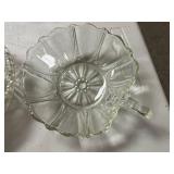 Collection of Assorted Vintage Pressed Glass Dishes and Bowls