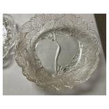 Collection of Assorted Vintage Pressed Glass Dishes and Bowls