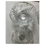 Collection of Assorted Vintage Pressed Glass Dishes and Bowls
