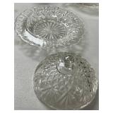 Collection of Assorted Vintage Pressed Glass Dishes and Bowls