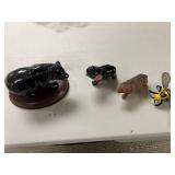 Animal Figurine Collection with Bear, Elephant, and Bee