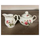 Vintage Floral Glassware and Porcelain Serving Collection