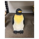 Collection of 4 Bird Figurines and Penguin Bank, Including Avon Bell