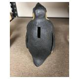 Collection of 4 Bird Figurines and Penguin Bank, Including Avon Bell