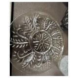 Vintage Kitchenware Collection: Mixing Bowl, Glass Pitcher, Decorative Glass Plate, and Teapot