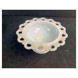 Collection of Vintage Glass Bowls, Dishes, and Milk Glass Pieces