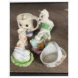 Collection of Decorative Ceramic Easter and Unicorn Figurines