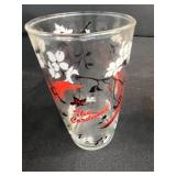 Set of Vintage Bird Theme Drinking Glasses and 3 Wine Glasses