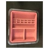 Assorted Jewelry Display Lot with Vintage Balance Scale, Velvet Case, Blue Mannequin, and Jewelry Tray