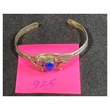 Sterling Silver 925 Bracelet, Blue Stone Earrings, Alpaca Jewelry Lot