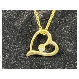 Set of 3 14K Gold-Filled Heart Pendant Necklaces