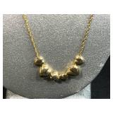Set of 3 14K Gold-Filled Heart Pendant Necklaces