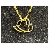 Set of 3 14K Gold-Filled Heart Pendant Necklaces