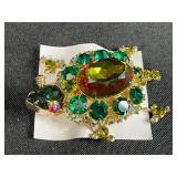 Assorted Vintage Brooch and Pin Lot Including Marvella, Animal, and Floral Designs