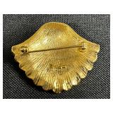 Collection of 5 Vintage Brooches and Pins with Pearls and Enamel Accents