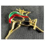 Vintage Brooch and Pin Collection Featuring Krementz, France, and Holiday Designs