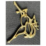 Vintage Brooch and Pin Collection Featuring Krementz, France, and Holiday Designs