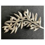 Collection of Vintage Costume Jewelry Brooches Including Trifari, Avon, and Ralph Massey