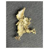 Collection of 7 Vintage Brooches Including Sterling, Enamel, and Figural Designs