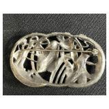 Collection of 7 Vintage Brooches Including Sterling, Enamel, and Figural Designs