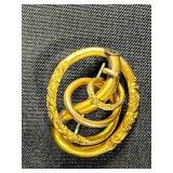 Collection of 5 Vintage Brooches Including 10K 12K GF and Rhinestone Designs