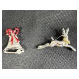 Sterling Silver Jewelry Set with Necklaces and Holiday Brooches