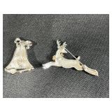 Sterling Silver Jewelry Set with Necklaces and Holiday Brooches