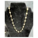 Set of Gold Tone Jewelry Pieces with Whale Pendant Necklace and Faux Pearls
