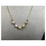 Set of Gold Tone Jewelry Pieces with Whale Pendant Necklace and Faux Pearls