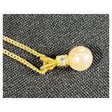 Collection of 3 Necklaces: 12K Gold-Filled, 925 Sterling Silver, and Beaded Pendant