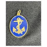 Jewelry Collection: Sterling Marvel Necklace, Trifari Bracelet, Anchor Pendant