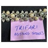 Jewelry Collection: Sterling Marvel Necklace, Trifari Bracelet, Anchor Pendant