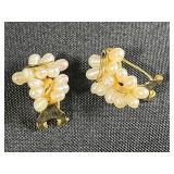 Collection of Pearl and Gemstone Jewelry Including Earrings and Silver Ring