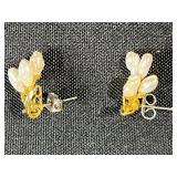 Collection of Pearl and Gemstone Jewelry Including Earrings and Silver Ring