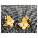 Collection of Pearl and Gemstone Jewelry Including Earrings and Silver Ring