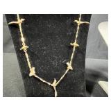 Collection of Vintage Gold-Tone Necklaces and Assorted Pins