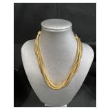 Collection of Vintage Costume Jewelry Necklaces, Bracelet, and Pin