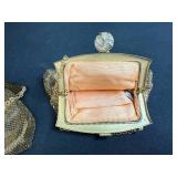 Set of 2 Vintage Gold Mesh Evening Bags with Chain Handles