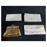 Collection of 4 Vintage Beaded and Mesh Evening Purses