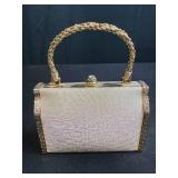 Sasha Gold Tone Vintage Evening Handbag with Braided Handle