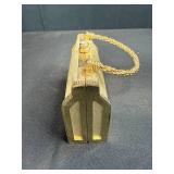 Sasha Gold Tone Vintage Evening Handbag with Braided Handle