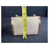 Sasha Gold Tone Vintage Evening Handbag with Braided Handle