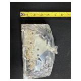 Vintage Clear Lucite Clutch Purse with Rhinestone Accents