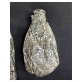 Pair of Vintage Silver Mesh Evening Bags with Ornate Lids