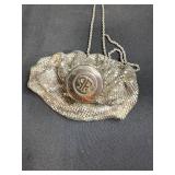 Set of 2 Vintage Mesh Coin Purse Compacts with Mirrors