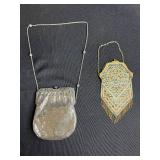 Set of 2 Vintage Mesh Evening Purses with Chains - Art Deco Style