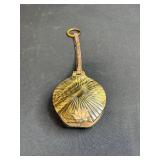 Vintage Fan-Shaped Compact Purse with Floral Detail