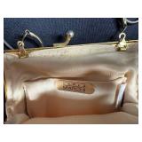 Set of 2 Vintage Beaded Evening Bags - Silver and Ivory Shell Design