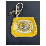 Set of 3 Yellow Vintage-Style Coin Purses and Clutch Bags with Beaded Embellishments
