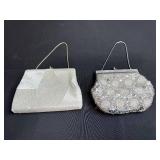 Set of 2 Vintage Beaded Evening Bags with Handles